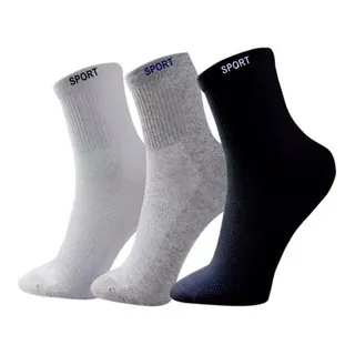 Kit 15 Pares Meia Masculina Cano Médio Algodão Original Top Kit 15 Pares Meia Masculina Cano Médio Algodão Original Top
