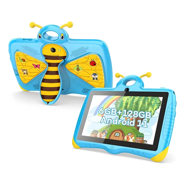 Tablet Smart Niños 7 128g+6g Memoria Ram Android11 Y Soporte
