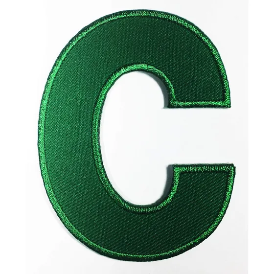 Parche Diseño Texto Ingl Letra C Color Verde Para Niño Abc 2