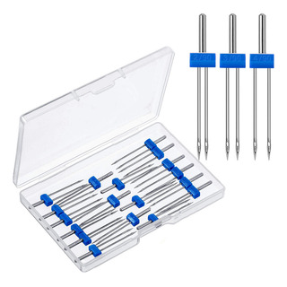 Agujas Dobles De Coser Con Enhebrador De Aguja 19 Pzas Kit Agujas Dobles De Coser Con Enhebrador De Aguja 19 Pzas Kit