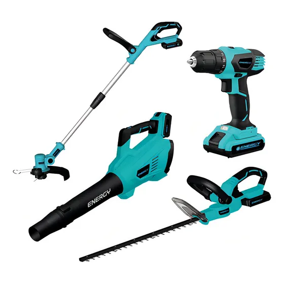 Kit Taladro Y Jardinería 18v (c/2 Bat.) -tpj41/18c2 - Energy Color Turquesa