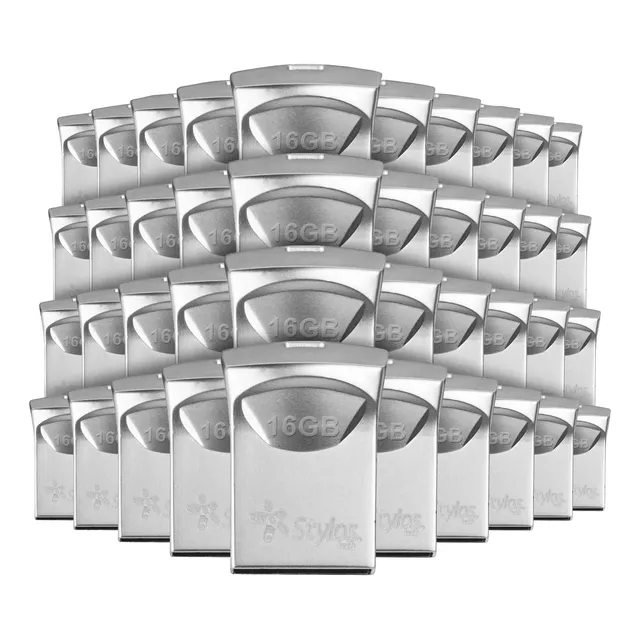 Kit 40 Memoria Stylos Usb 16gb Stmus42s 2.0 Mini Metalica