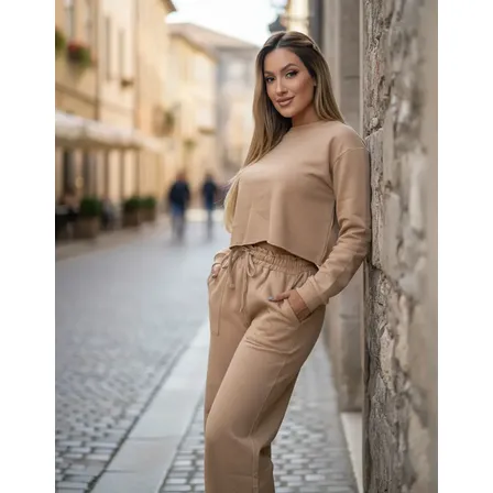 Conjunto Basico Moletom Modinha Feminina Calça Cargo Jogger