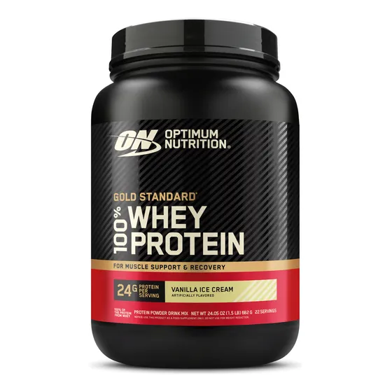 Proteína Gold Standard 100% Whey X 1.5 Lb Optimum Nutrition Vanilla Ice Cream