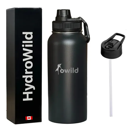 Botella Térmica Litro Inoxidable Owild 1000 Ml + Tapas