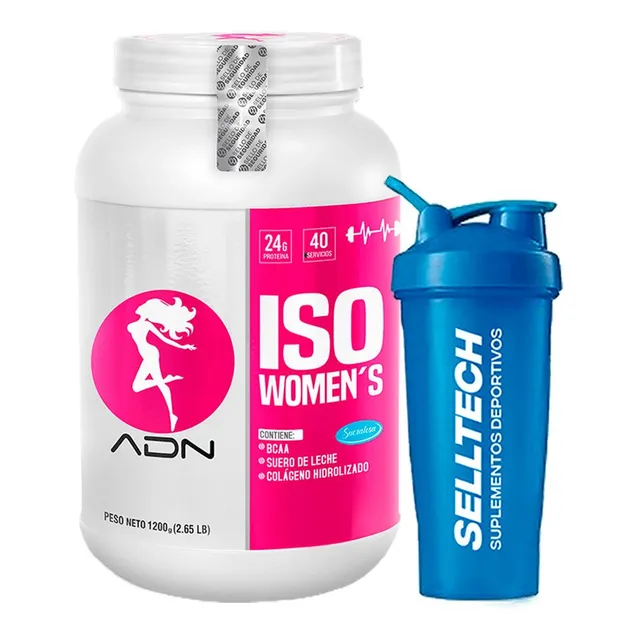 Proteína Adn Iso Women 1.2kg Vainilla + Shaker