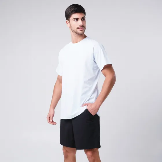 Remera Deportiva Manga Corta Blanca Venture Atomik Hombre