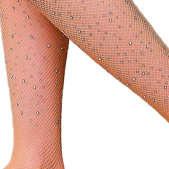 Meia Calça Arrastão Infantil Com Strass Brilho Maravilhosa