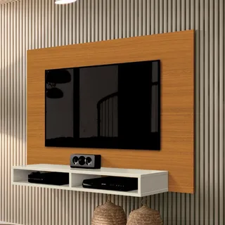Painel Para Tv Até 42 Polegadas 1,20m Fox New Cedro/off White Painel Para Tv Até 42 Polegadas 1,20m Fox New Cedro/off White