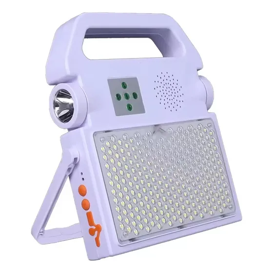 Luz Led Reflector Con Carga Solar Bluetooth