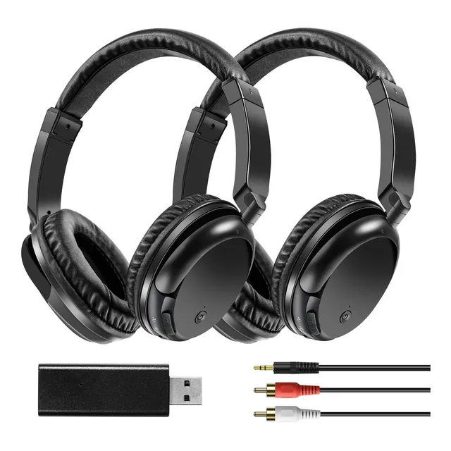 Astsh 2 Auricular Inalambrico Tv Para Ver Transmisor Usb Rf