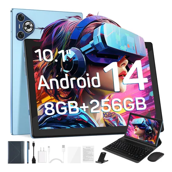 Tablet Pad 10.1 Hd Android 14  8gb+256gb Sim 5g Wifi+teclado