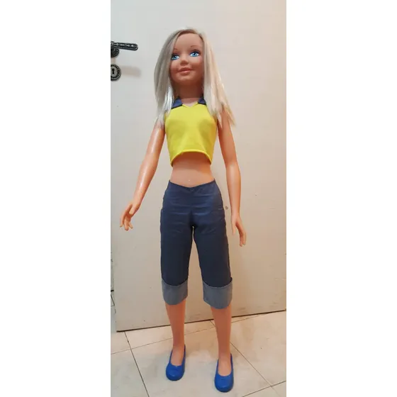 Muñeca Gigante Estilo Barbie Ropa Zapatos 1 Metro Colección