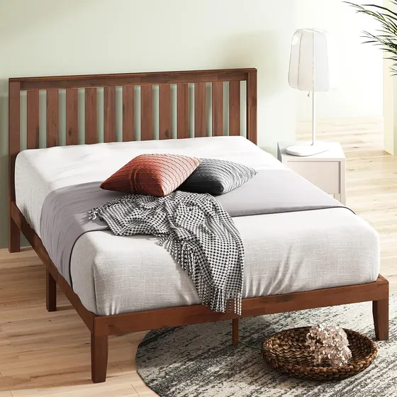 Zinus Cama Con Plataforma De Madera Maciza Con Cabecero
