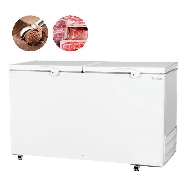 Freezer Horizontal Dupla Ação Porta Cega 503 Litros Fricon H Cor Branco 127V