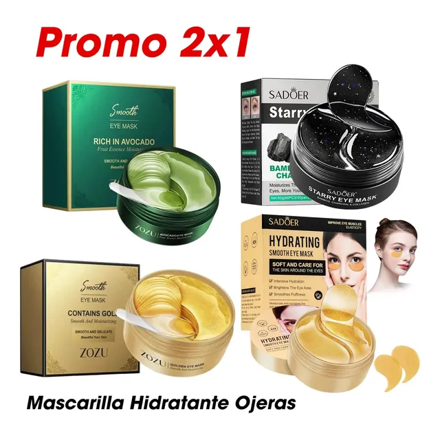 120 Mascarilla Ojera Hidratante Aloe Vera Gel Parche Ojos