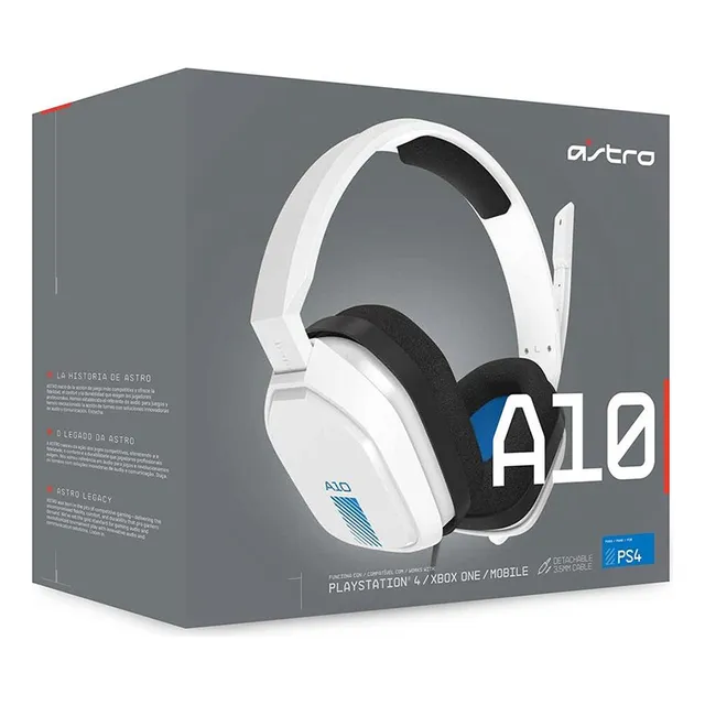 Auriculares Gamer Astro A10 Gen2 Blanco 3.5mm Color Blanco