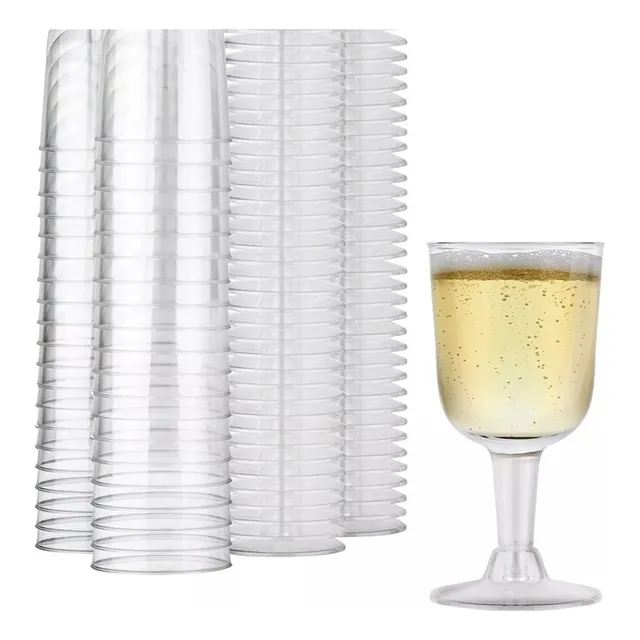 Copas Desechables Vino, Postres Plástico Premium 50 Piezas