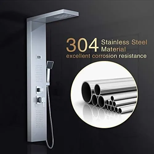 Rovogo Torre Panel Ducha Acero Inoxidable 304 Lluvia Spray