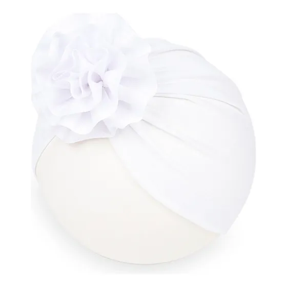 Turbante De Bebe Iinfantil Recém Nascido Faixa De Menina Cor Branco