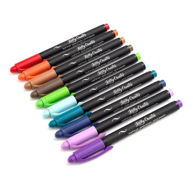 10 Plumones Multicolores | Kelly Creates Small Brushes Pen