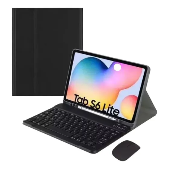 X Para Galaxy Tab S6 Lite Yi Capa Com Teclado E Mouse