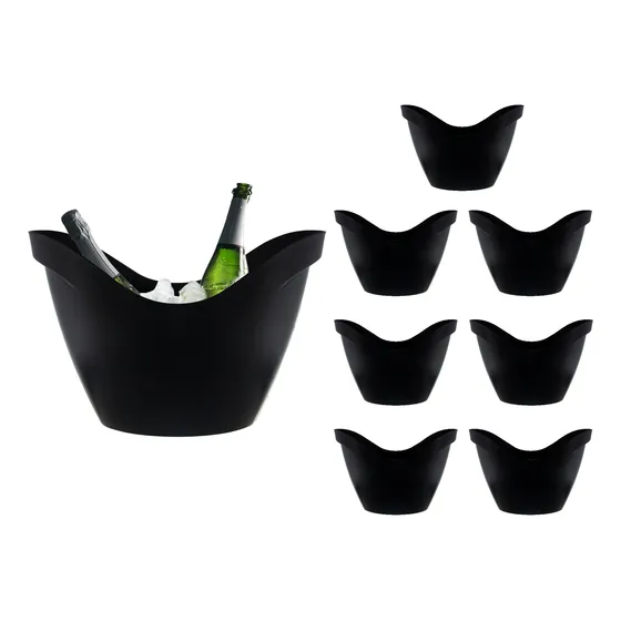Balde Para Combo De Bebidas 8l Kit 10pçs Acrílico Resistente