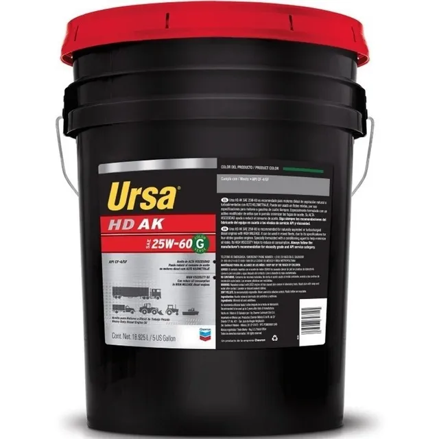 Aceite Ursa Hd Ak 25w60 Motores Con Alto Kilometraje 18,9 Lt