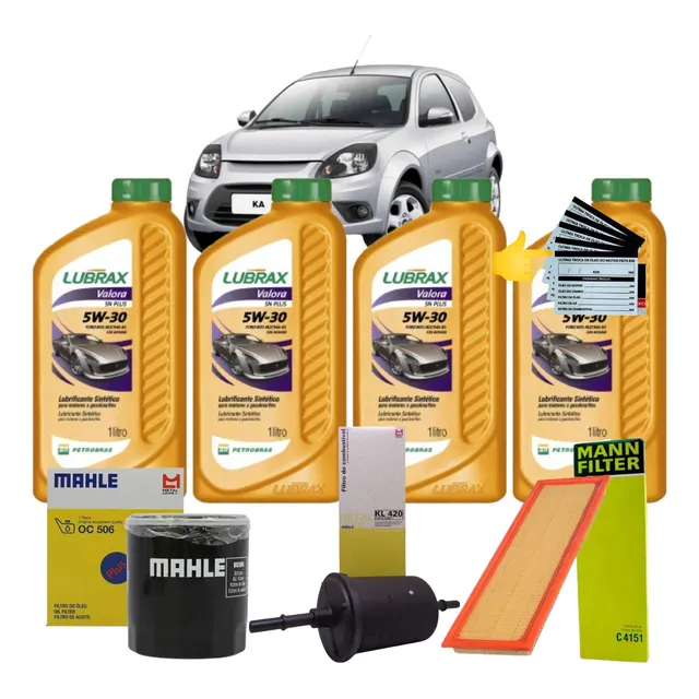 Kit Troca Oleo Filtros Ka Flex 2008 2009 2010 2011 2012 2013