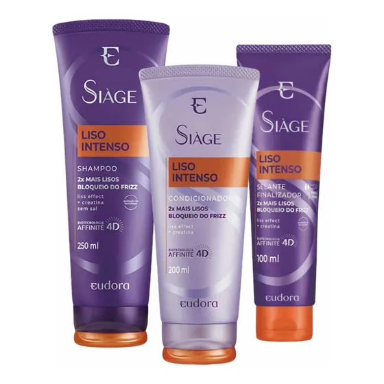 Kit Siàge Eudora Liso Intenso Shampoo + Condic. E Selante