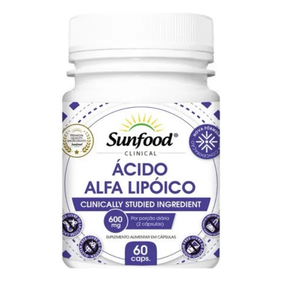Ácido Alfa Lipoico Sunfood 600mg 60cps *yupy.import Ig Sin Sabor