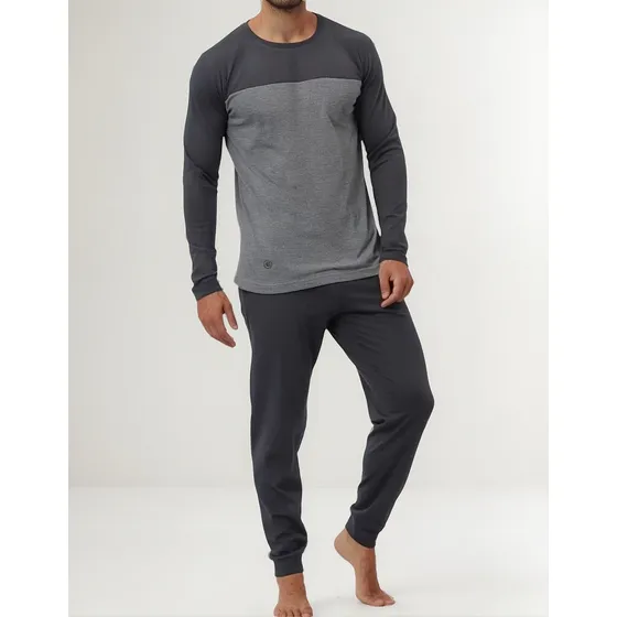Pijama Hombre Eyelit M.larga Puro Algodon A.1923 Depaso335