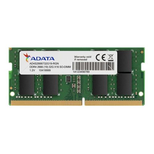Memoria RAM Premier color verde  8GB 1 Adata AD4S26668G19-SGN
