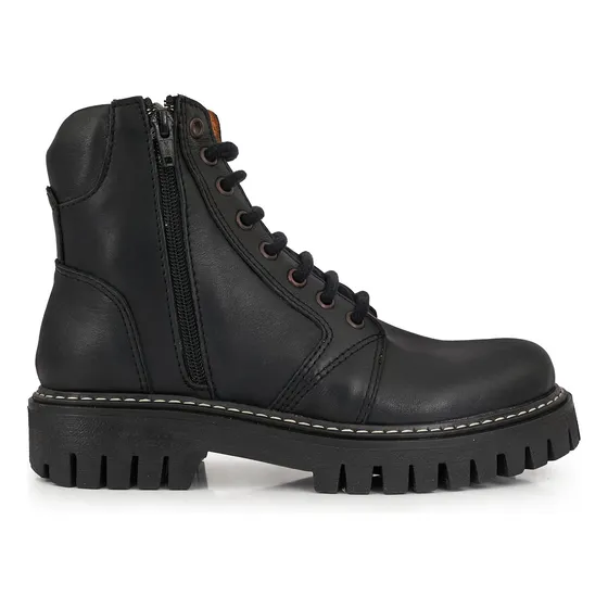 Borcego Mujer Cuero Bota Plataforma Cierre Briganti Zapato