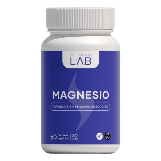 Magnesio Fórmula 5 En 1 The Protein Lab X 60 Cápsulas 400mg | Citrato, Glicinato, Malto, Óxido Y Cloruro