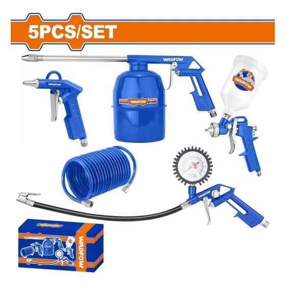Kit Compresor De Aire 5 Pcs Neumatico Wadfow