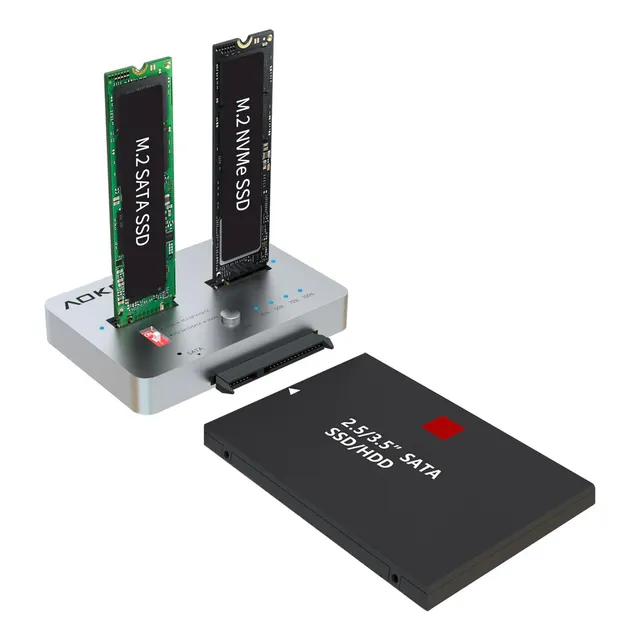 Aoko M.2 Duplicador Nvme A Sata Docking Staion Para M.2 Pcie
