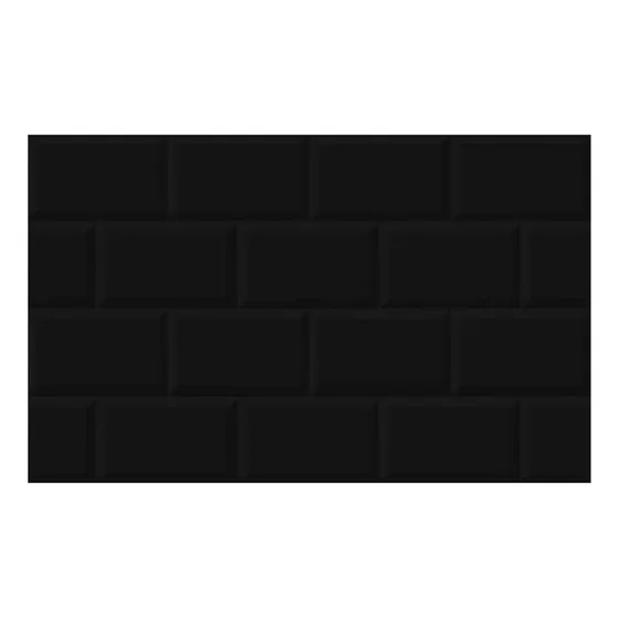 Ceramica Pared Azulejo Negro 34x60 Brillante
