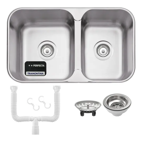 Cuba Tramontina Dupla Isis 34-28 Inox Acetinada 69x40 Fosca
