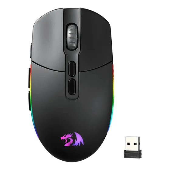 Mouse Gamer Redragon Invader Pro M719 Rgb Wireless/alámbrico
