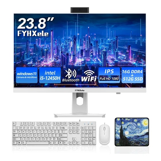 All In One Pc 23.8'' Fyhx Windows11 Intel 12450h 16gb 512gb