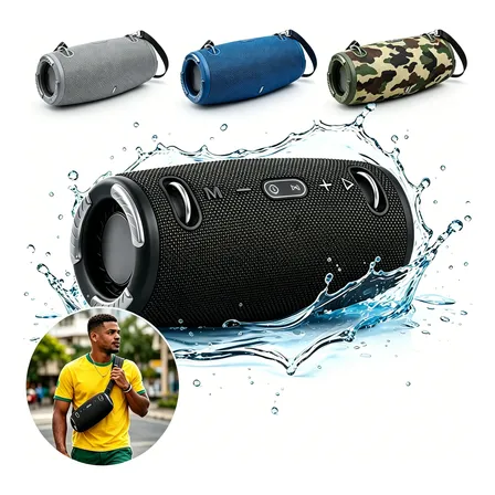 Caixa De Som Bluetooth Portatil Caixinha Boombox Prova D'águ