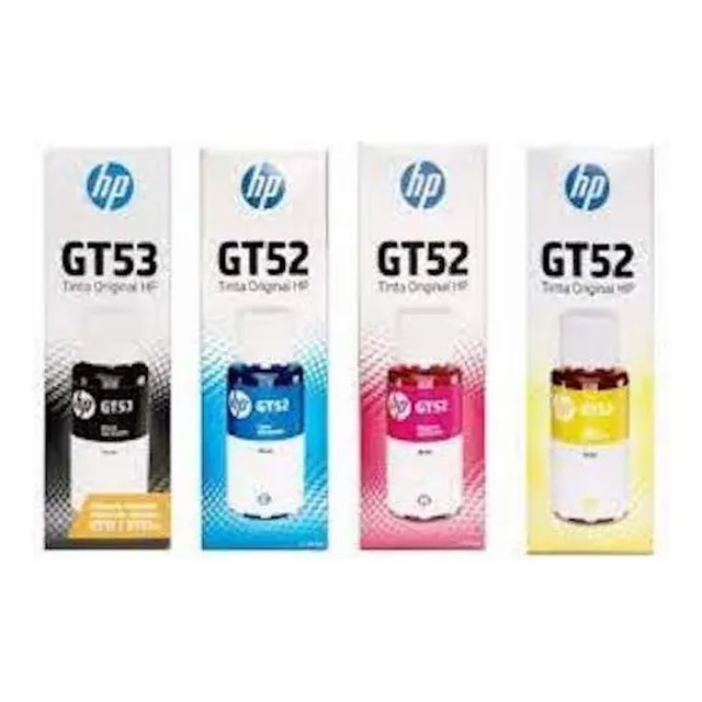 Tinta Hp Gt52-53 Juego X4 Colores N-c-m-y 100% Originales 
