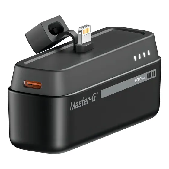 Cargador Portatil Bateria Externa Powerbank 5.000mah 20w Compatible con Lightning Master-g Color Negro | Cuotas sin interés