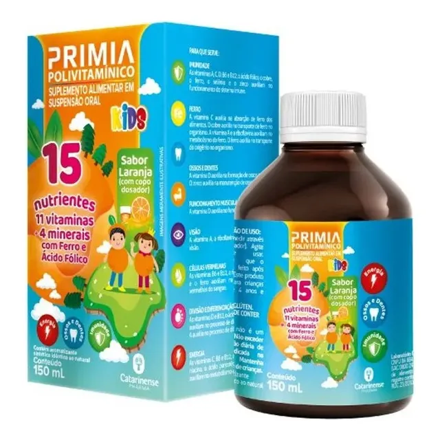 Polivitaminico Kids 11 Vitaminas,4 Minerales,hierro,ac Folic