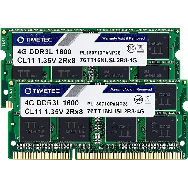Kit De Memorias Ram Timetec, 2 X 4gb, Ddr3 1600mhz, Cl11  