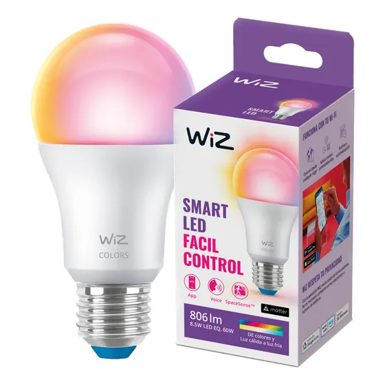 Ampolleta Led Inteligente Wiz Blanco & Colores 9w E27 Wifi