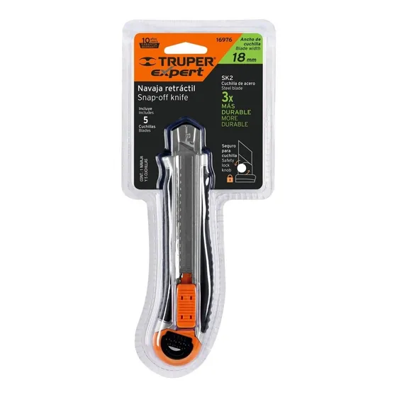 Exacto Cuchilla Reforzada 18mm 5cuchillas Cut-6xx Truper 