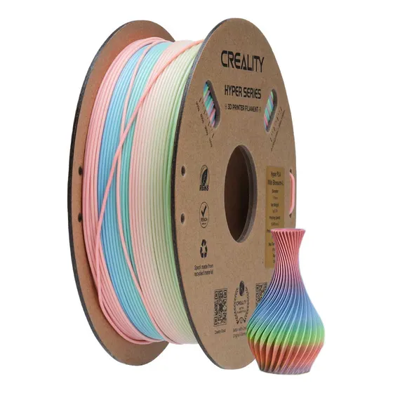 Filamento Hyper Rainbow Pla Creality P/ Impressora 3d Wl 1kg