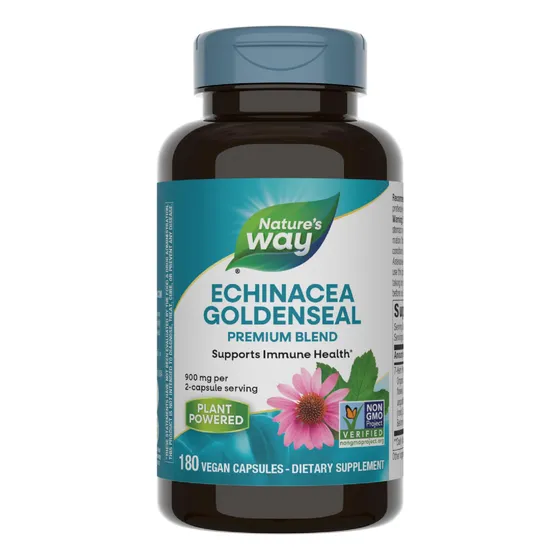 Suplemento Nature's Way Echinacea Goldenseal 180 Cápsulas